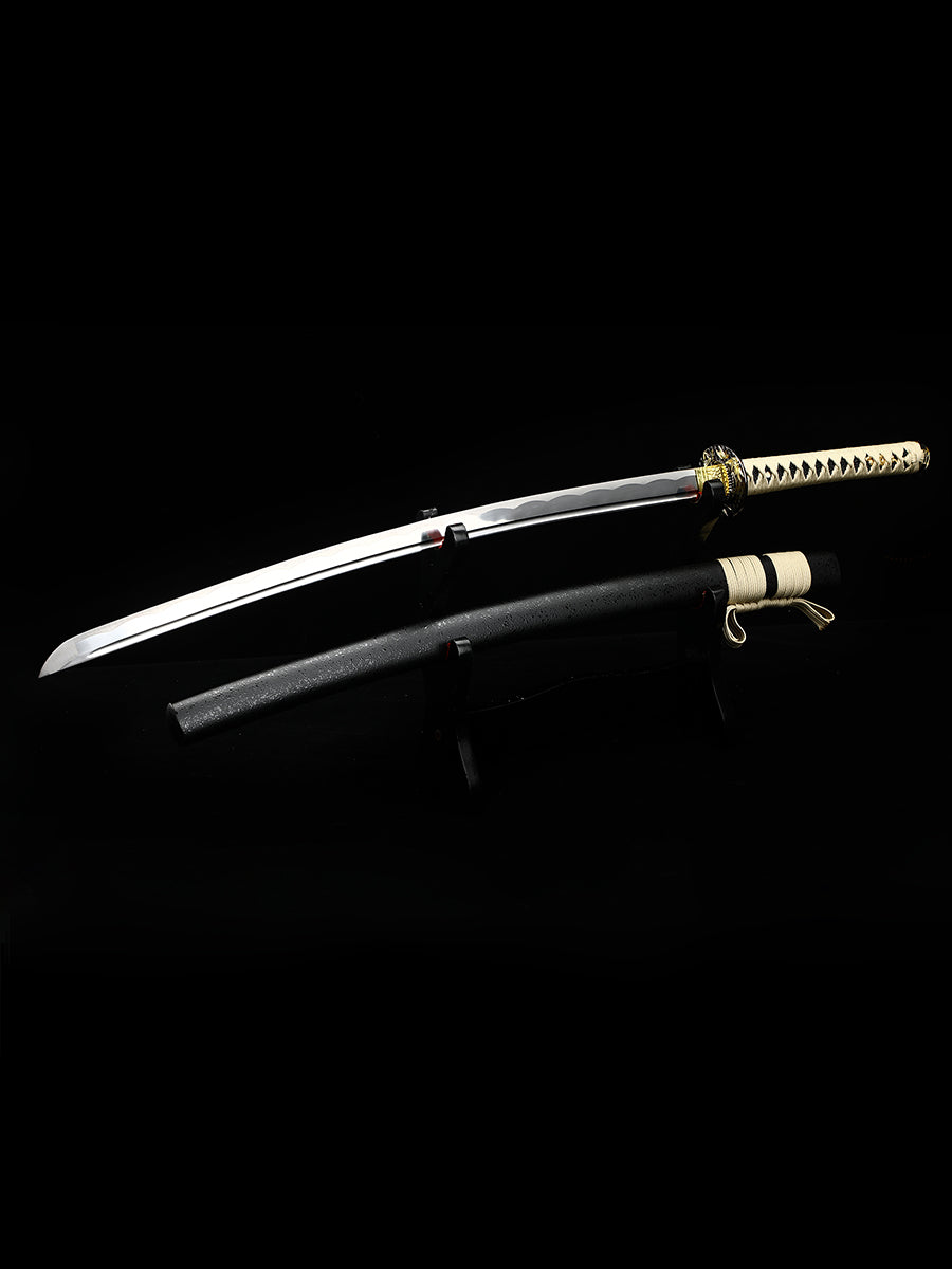 Samurai sword, Japanese sword, hand forged bamboo leaf sword, made of 1060 steel