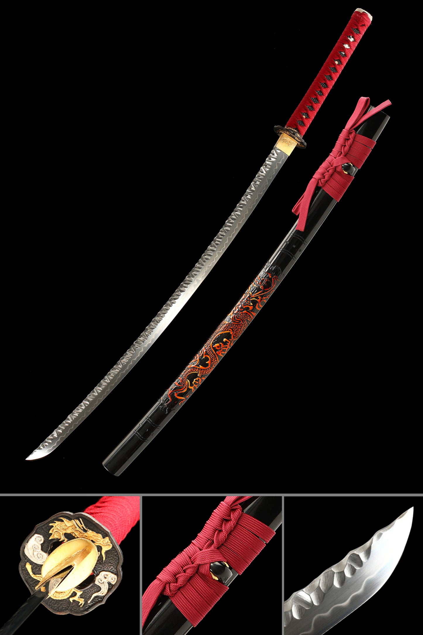 Handmade Samurai Sword and Dragon Gear T10 Steel