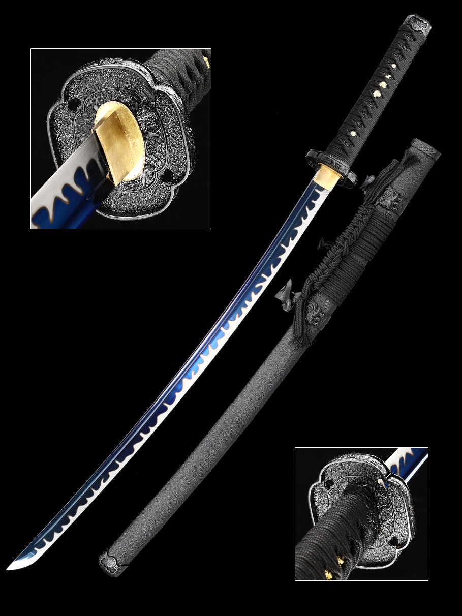(3)The real katana sword with the blue body tachi