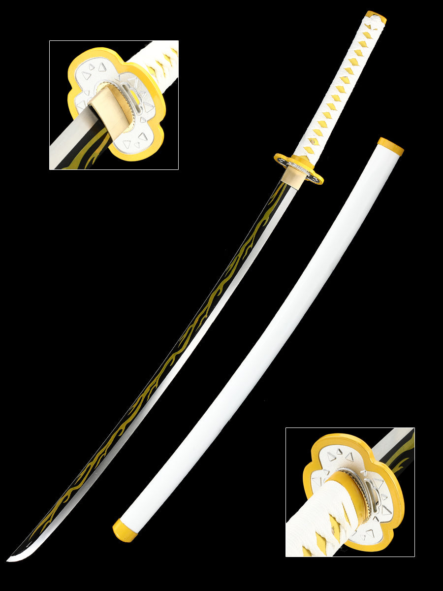 (A006)Demon Slayer kimetsu no yaiba Truly handmade katana sword Agatsuma Zenitsu
