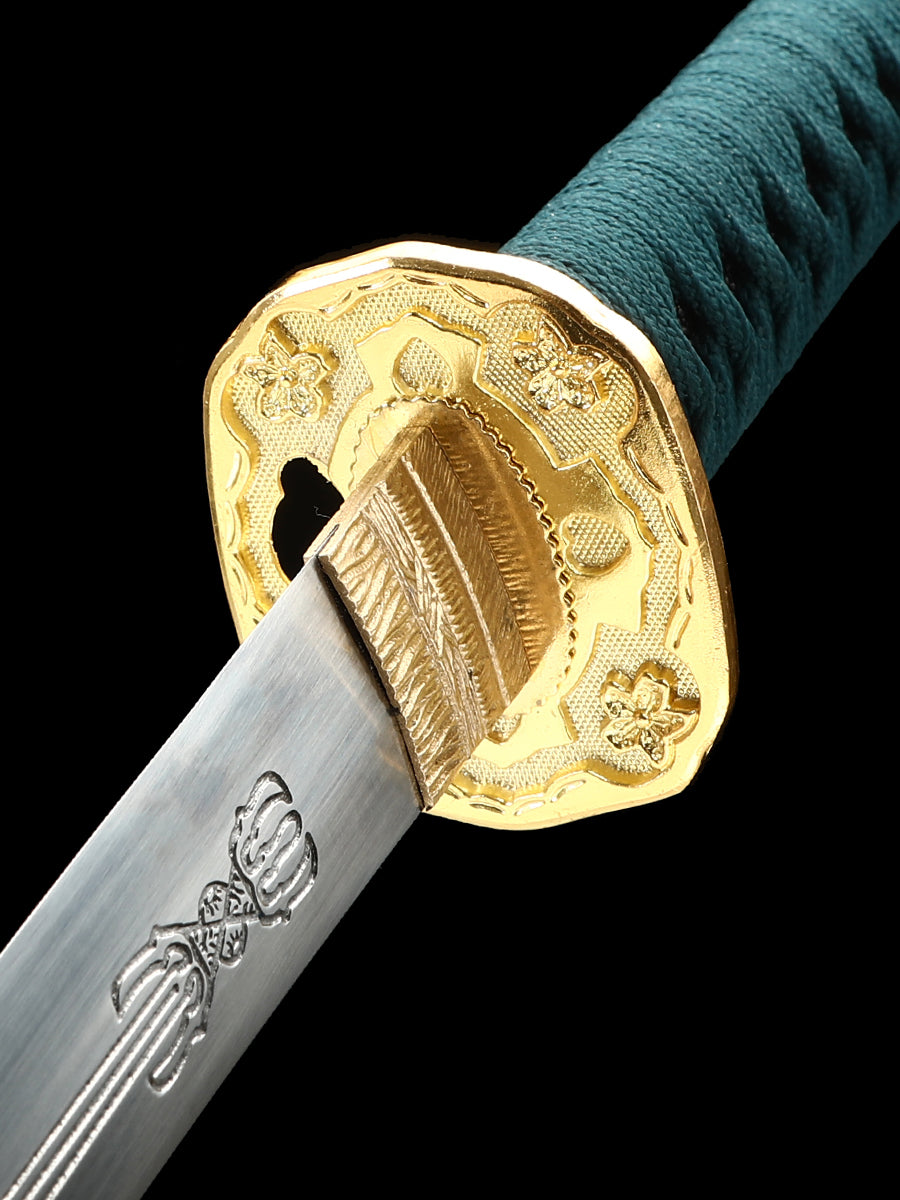Japanese Samurai Sword Taidao 1095 steel hand carved blade