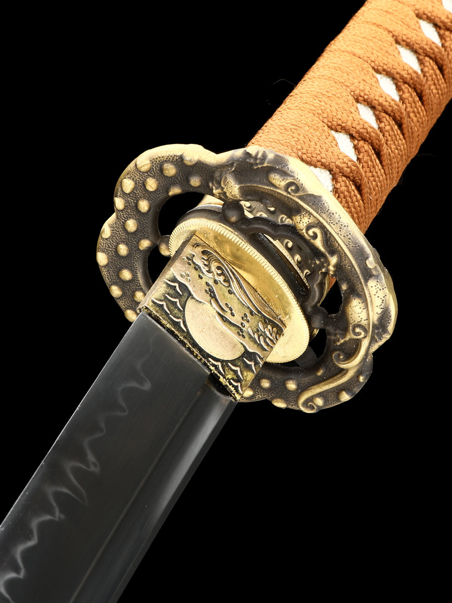 High end samurai sword Japanese sword all copper sword Tan exquisite scabbard combat preparation