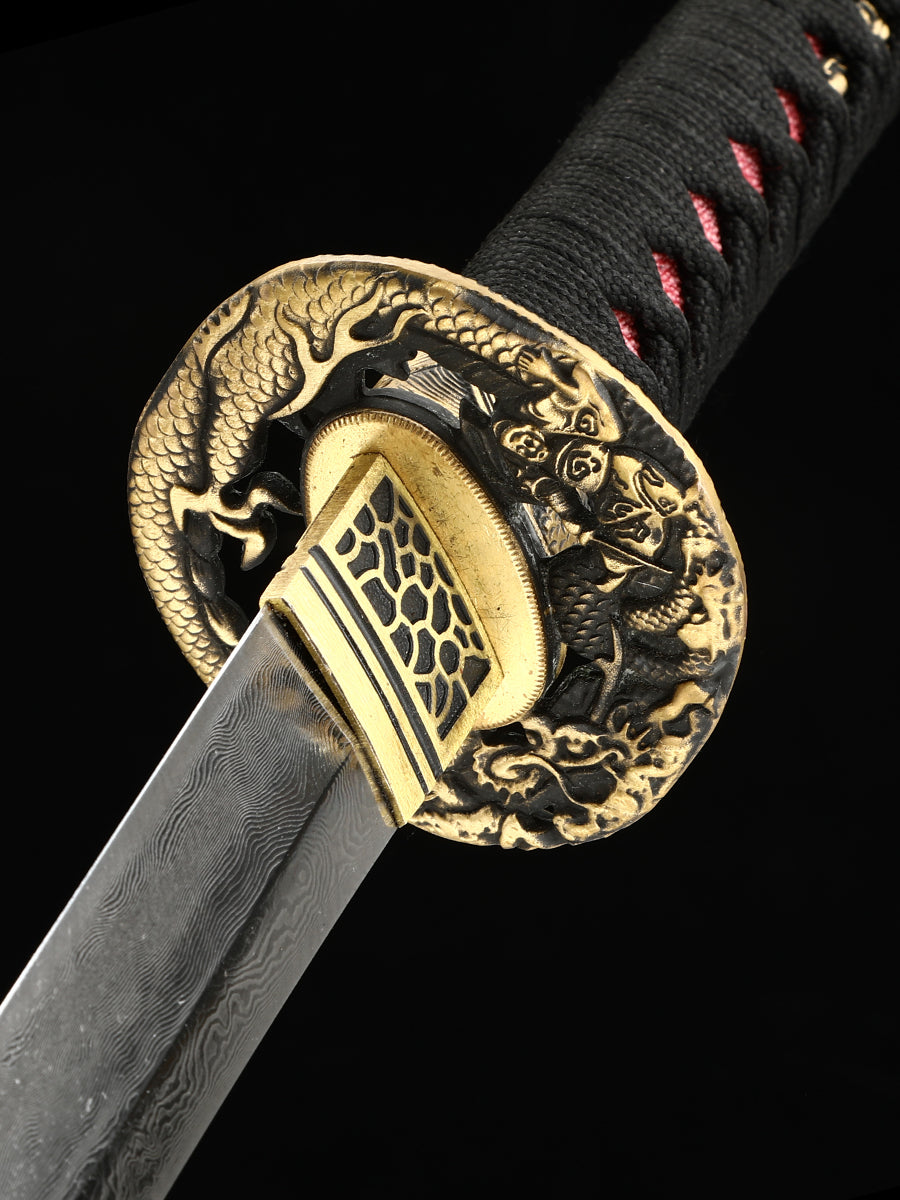 Advanced Samurai Handmade Katana Dama Steel Handmade Forging All Tang Dynasty