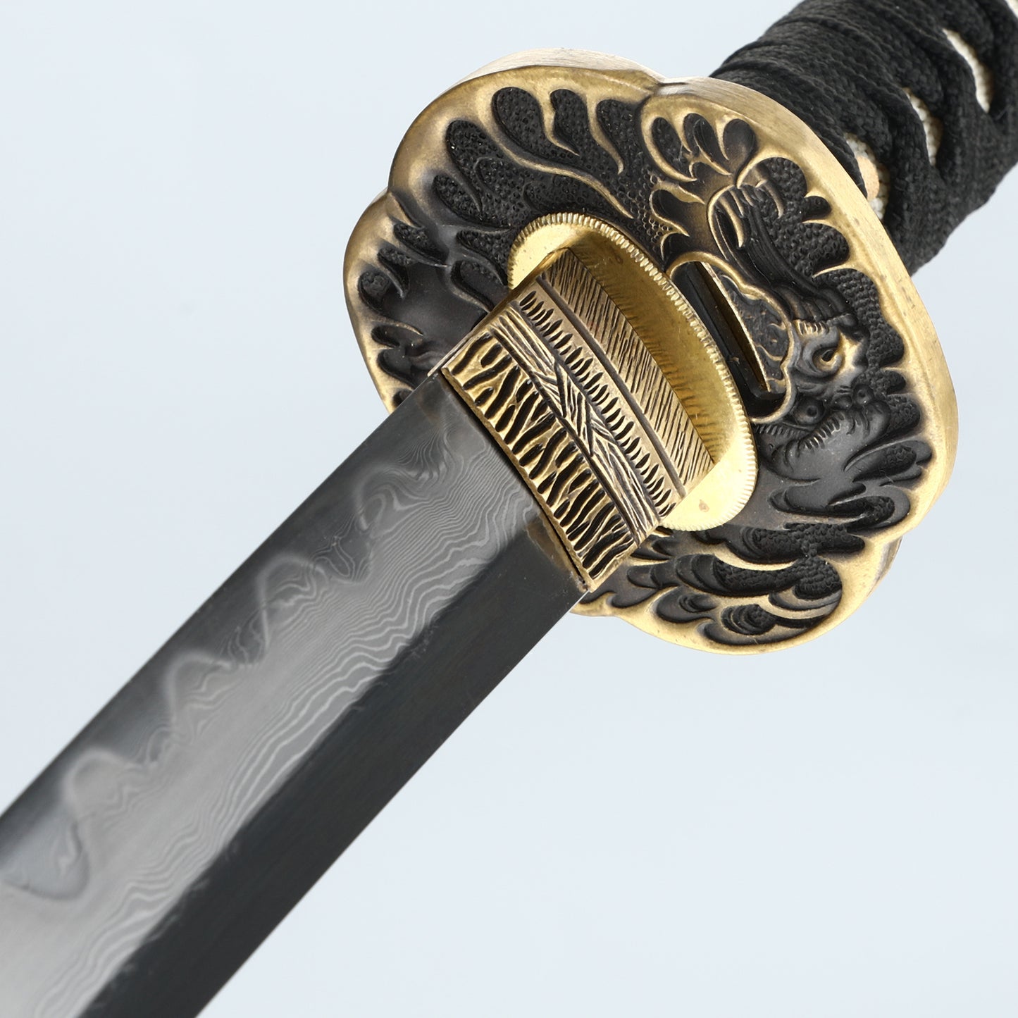 Advanced Samurai Handmade Katana Black T10 Steel Three Handcrafted Purple Sheath Full Tang