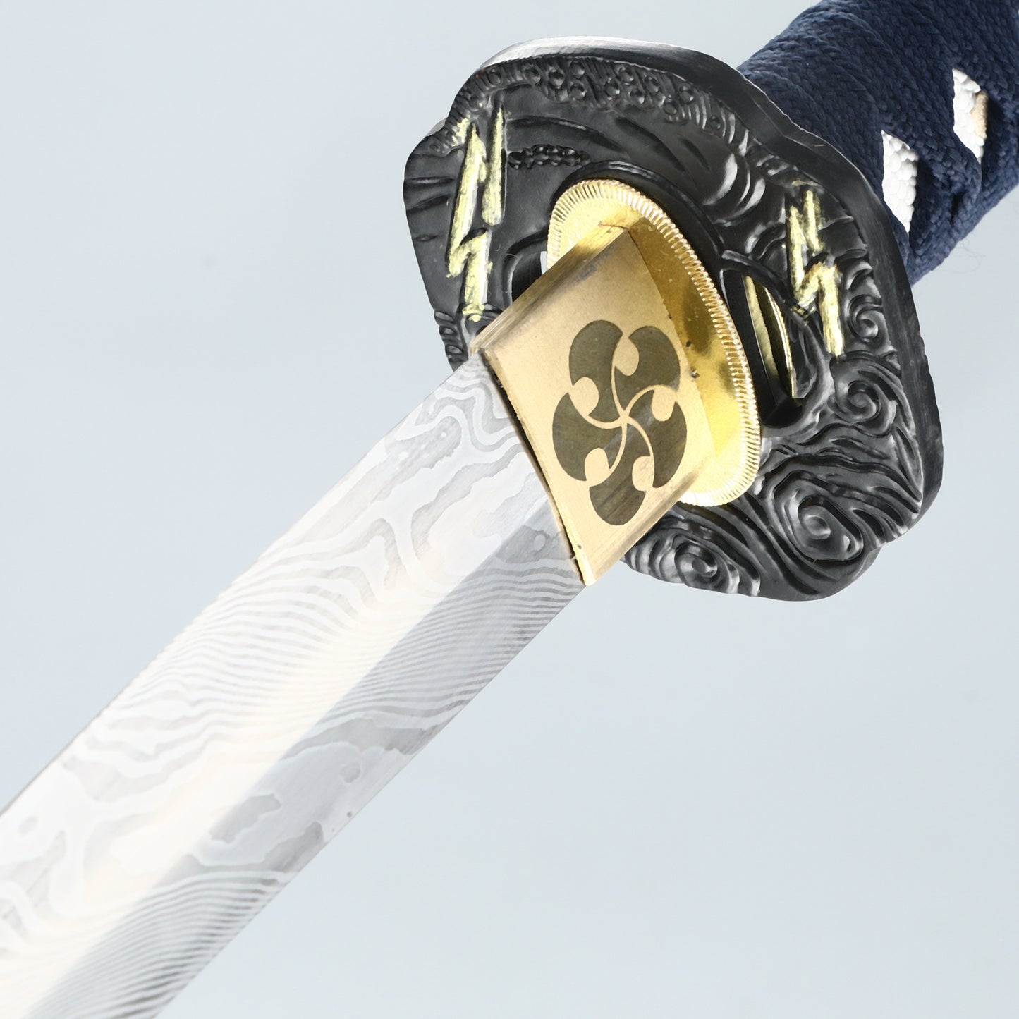 Japanese Samurai Katana Tantou Sword Damascus Steel Oil quenching Real Sharp Blade Full Tang 20Inch
