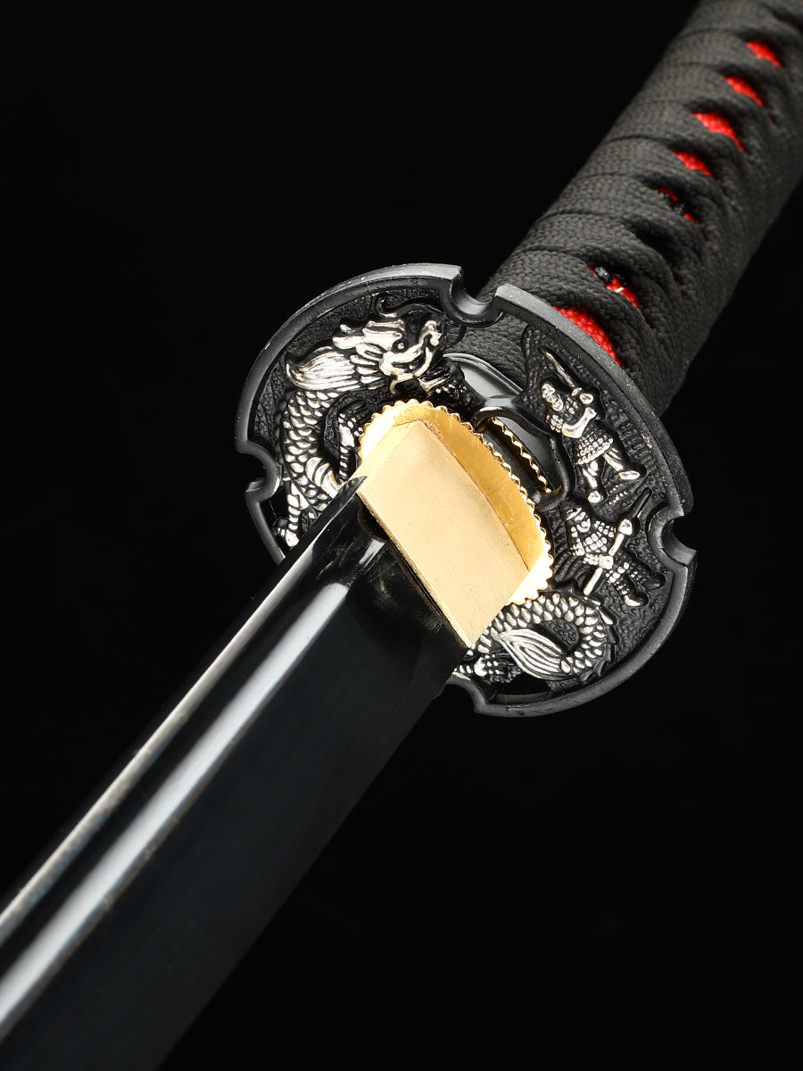 Black handmade genuine katana sword(18)