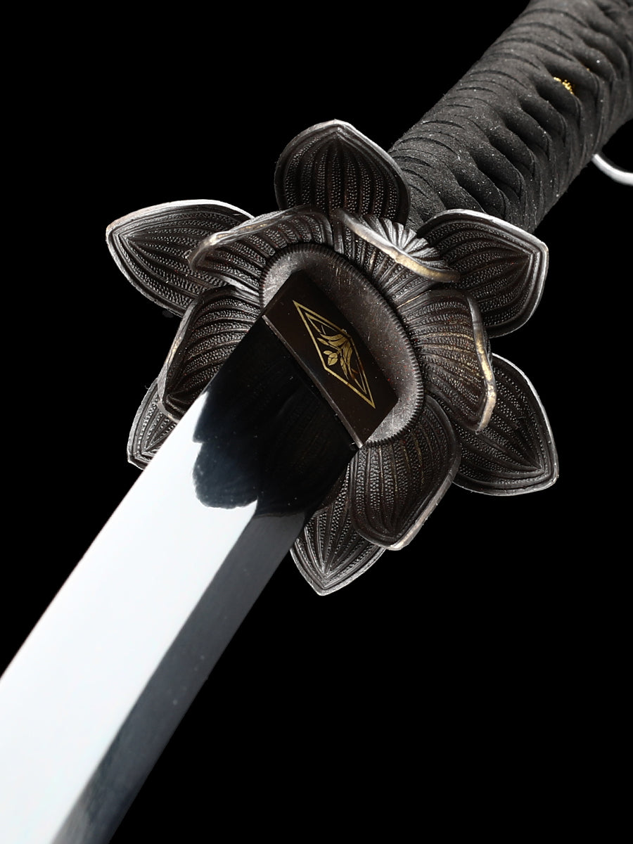 (44)Handmade authentic Japanese samurai sword manganese steel baked black knife men's boutique gift series