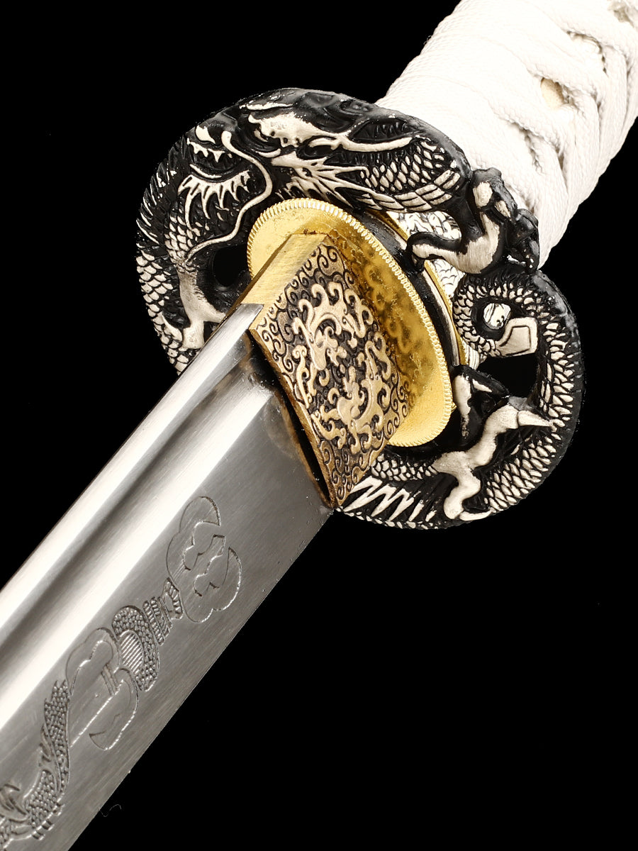 Katana Handmade Japanese Samurai Sword 1060 high Carbon Cold Steel Full Tang Sharp Can Cut Bamboo Trees