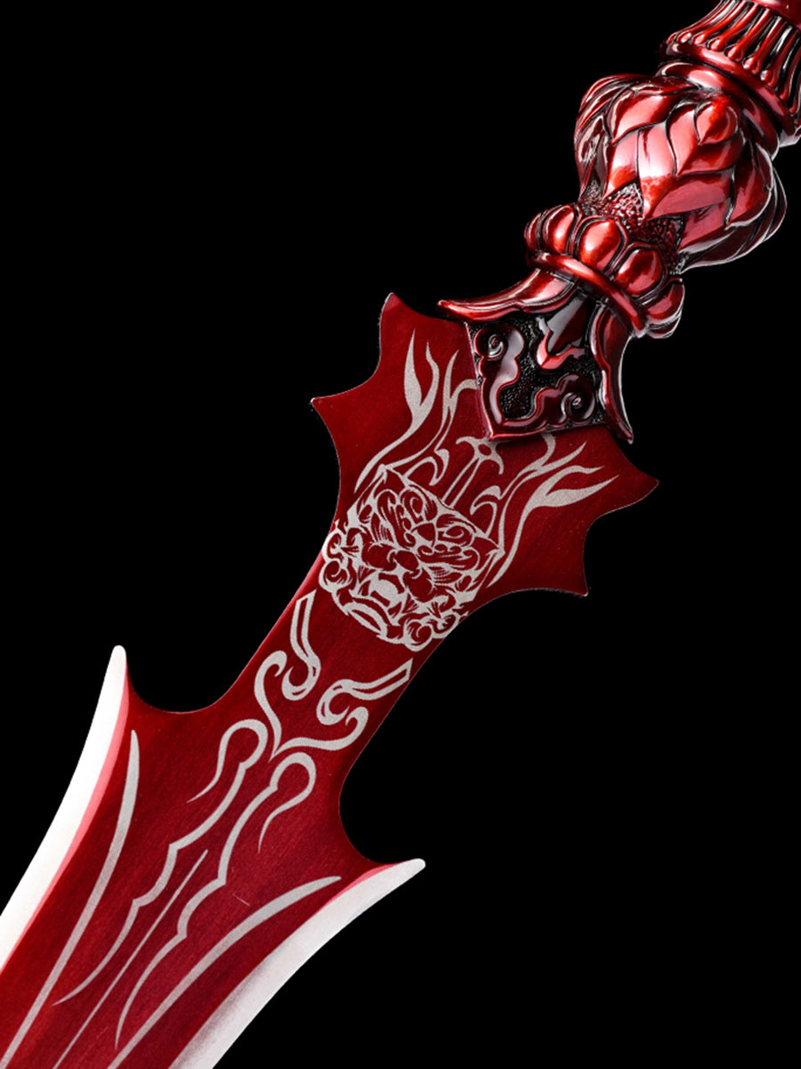 Eighteen weapons decoration collection, Nezha's same lotus spear, red