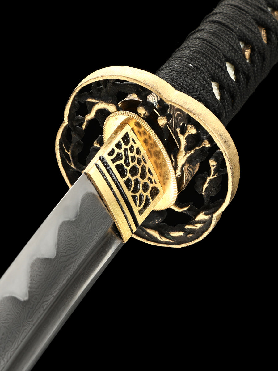 Handmade Damascus steel covered earth burning blade all copper knife Tan
