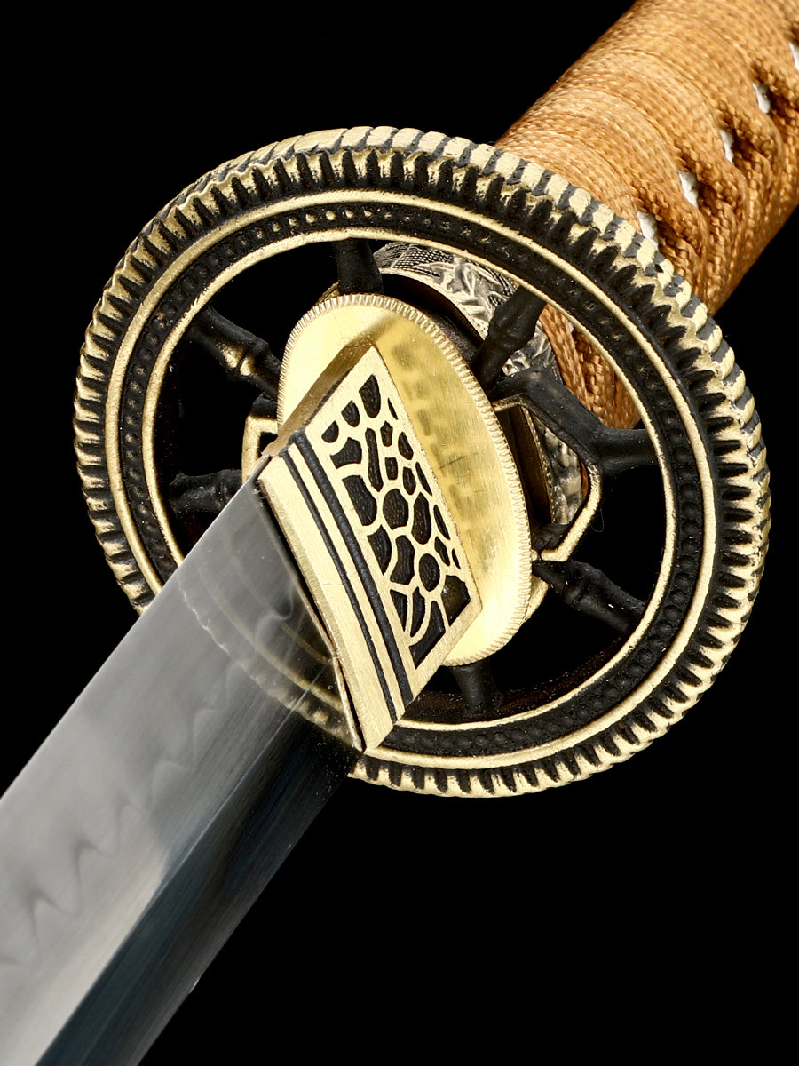 Japanese Real Sword Handmade Katana T10 Steel Samurai Hand drawn scabbard Knife Full Tang Sharp