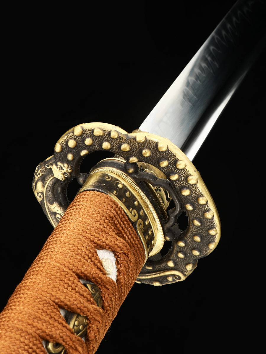 High end samurai sword Japanese sword all copper sword Tan exquisite scabbard combat preparation