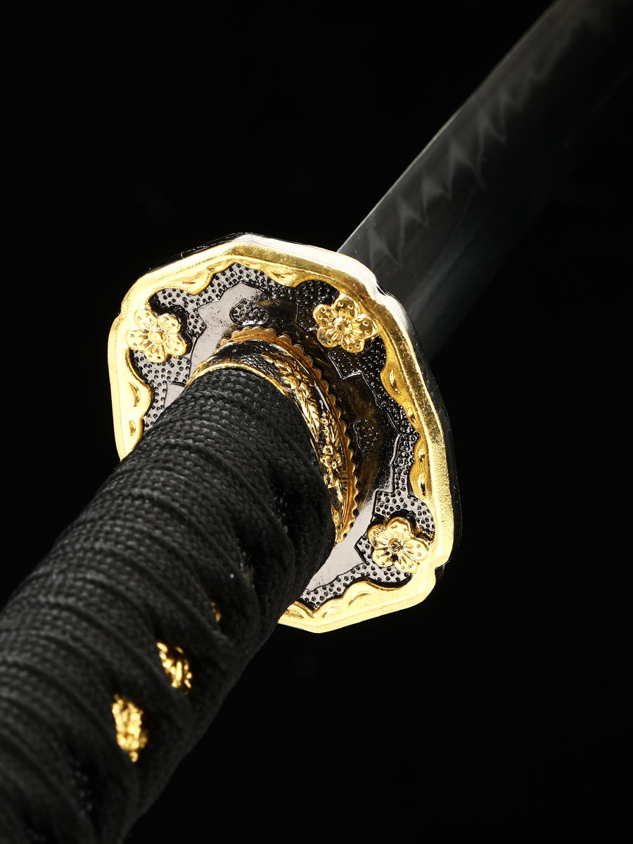 Japanese samurai sword Tai Dao T10 steel made black sheath