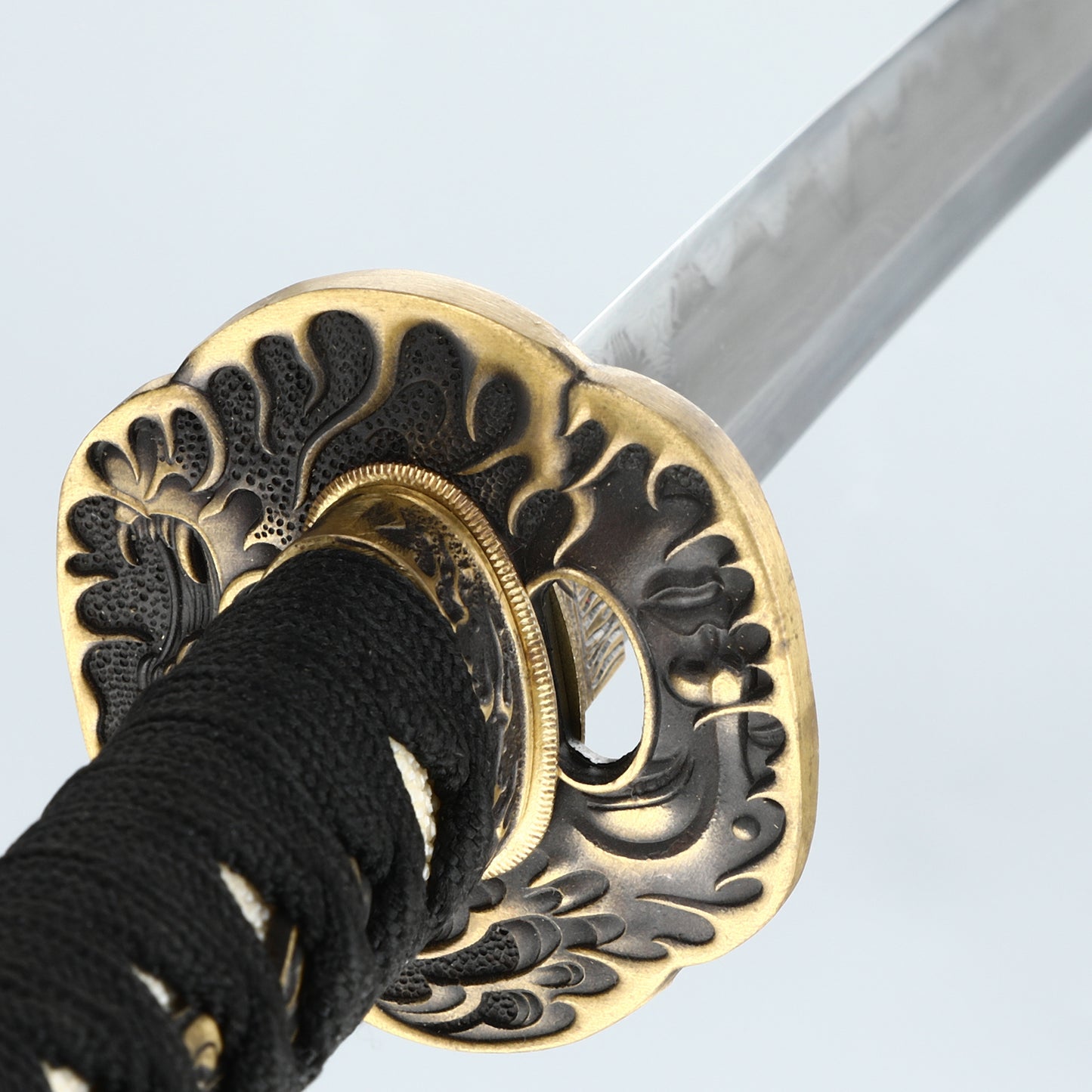 Advanced Samurai Handmade Katana Black T10 Steel Three Handcrafted Purple Sheath Full Tang
