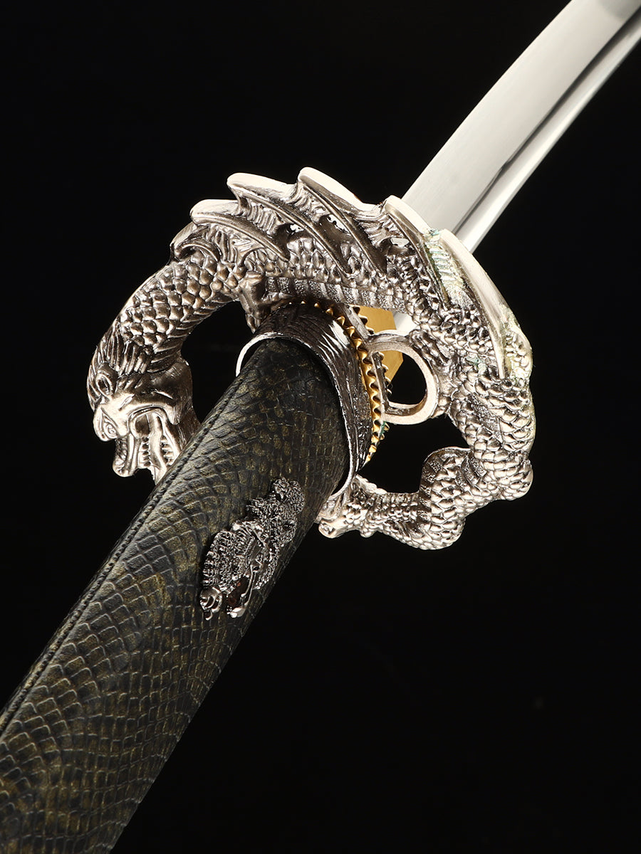 Handmade authentic Japanese samurai sword 1095 steel gray sword Tan exquisite gift