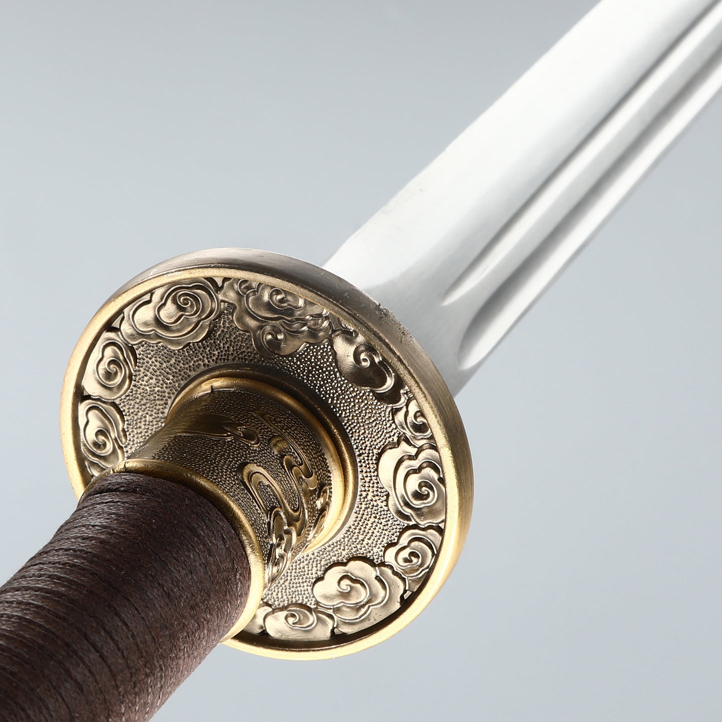 High Carbon Steel Chinese Sword Tang Dynasty Dao Straight Blade Dragon Pattern Sheath(TD001)
