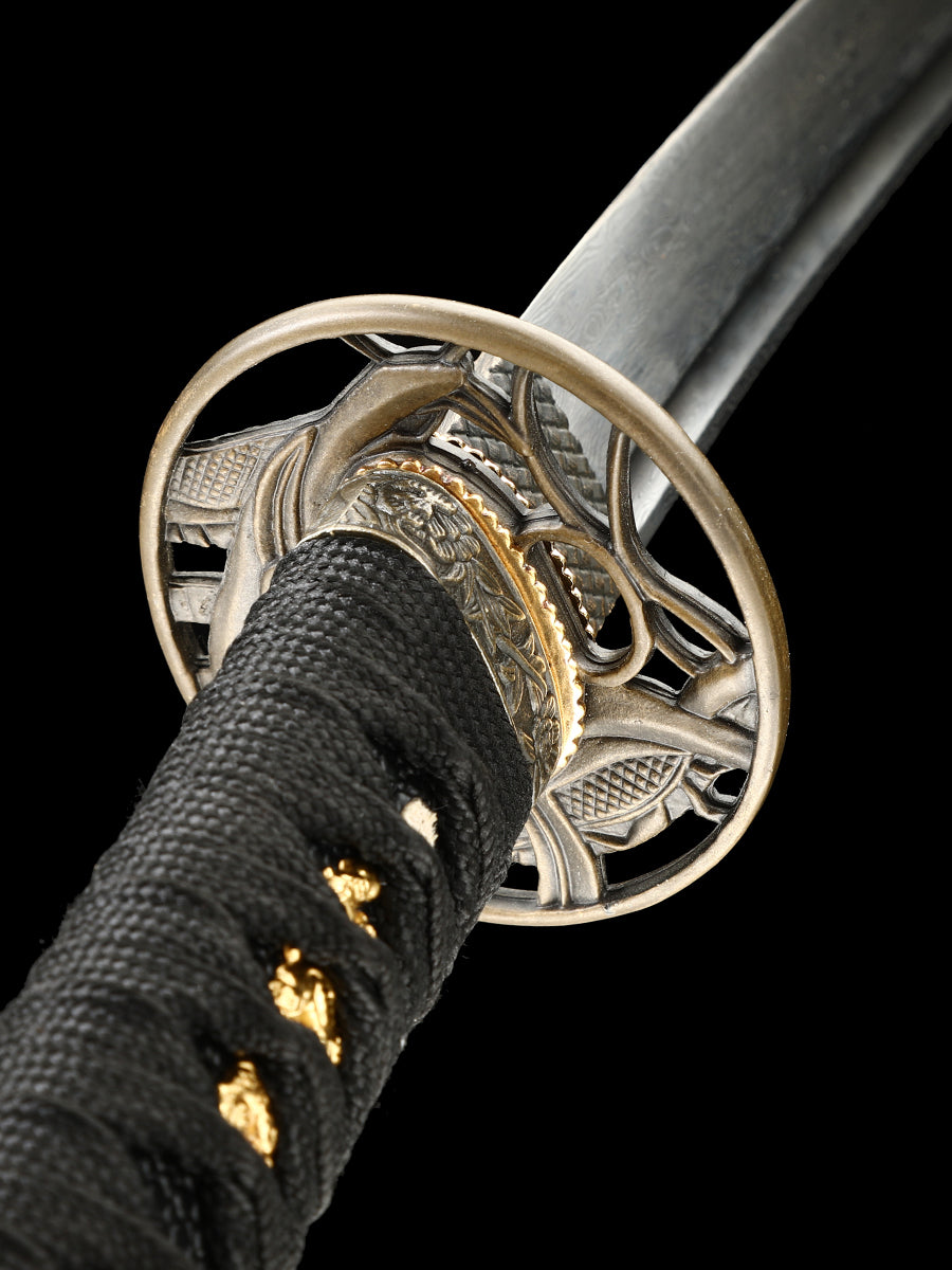 Japanese samurai short sword handmade Damascus steel collection decoration