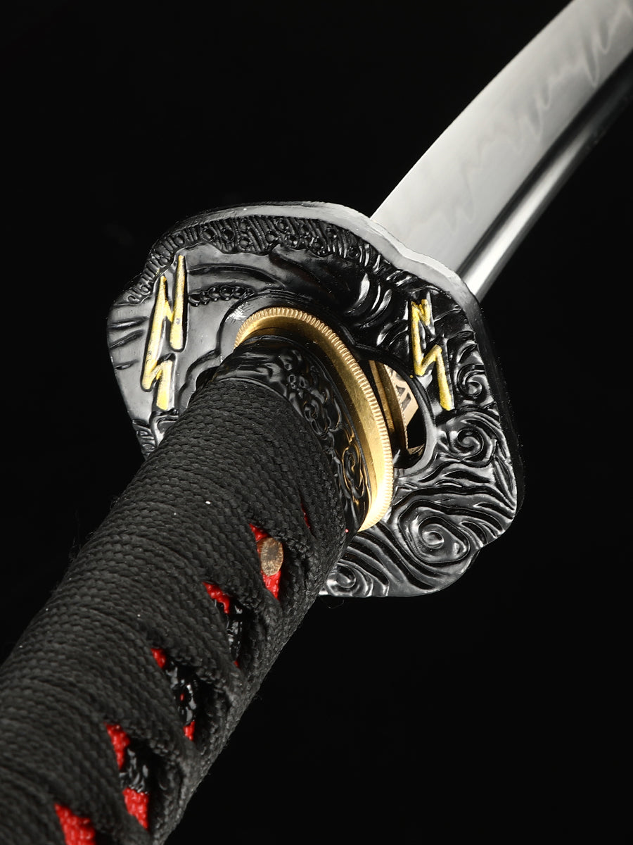 real Japanese Sword Handmade Short Katana forged fromT10 carbon steel Clay Tempered Full Tang Samurai Sword Razor Sharp