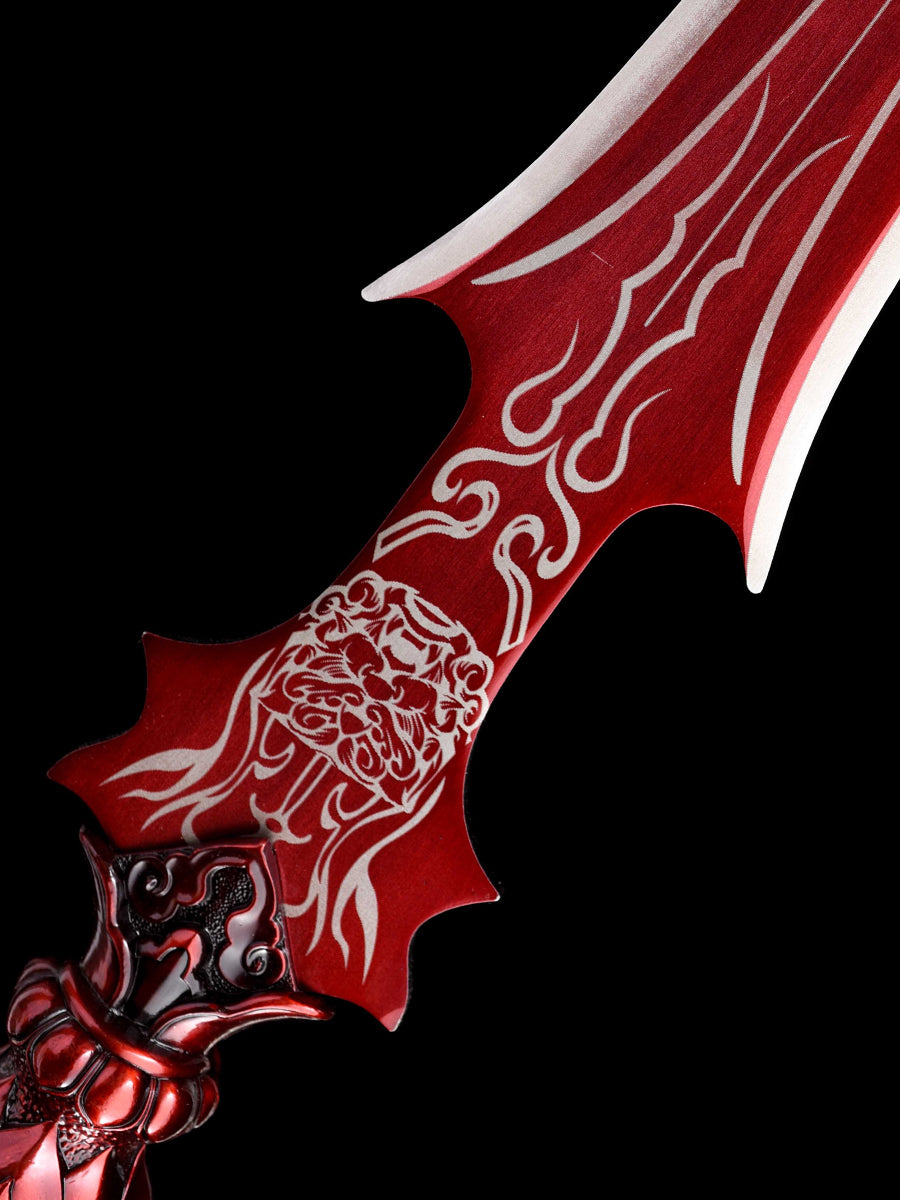 Eighteen weapons decoration collection, Nezha's same lotus spear, red
