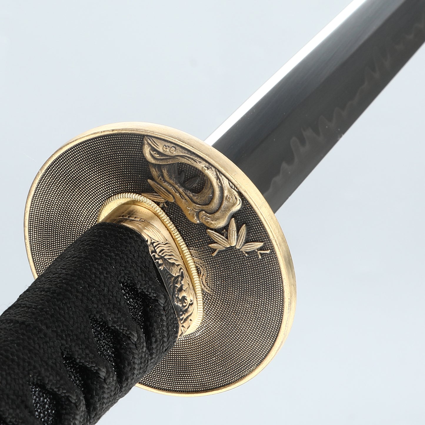 Japanese Samurai Short Sword Hand Forged Katana Black T10 Steel Strip Blade True Full Tang