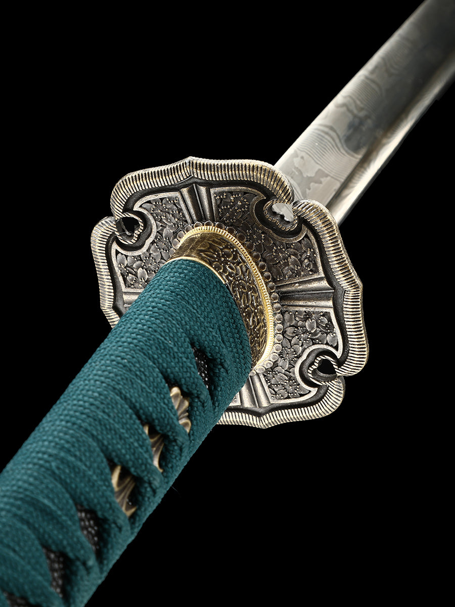 Handmade Japanese sword, Damascus steel samurai sword, Tai sword decoration collection