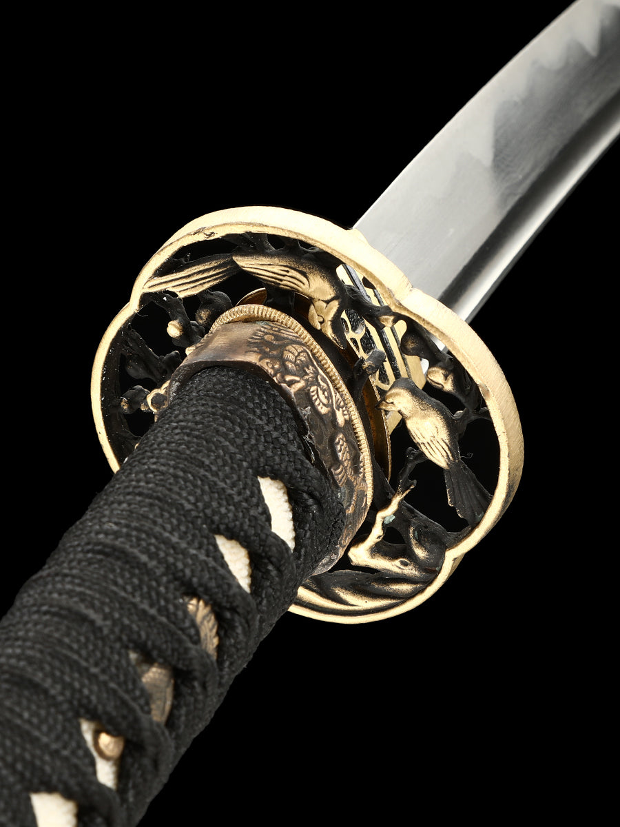 Handmade Damascus steel covered earth burning blade all copper knife Tan