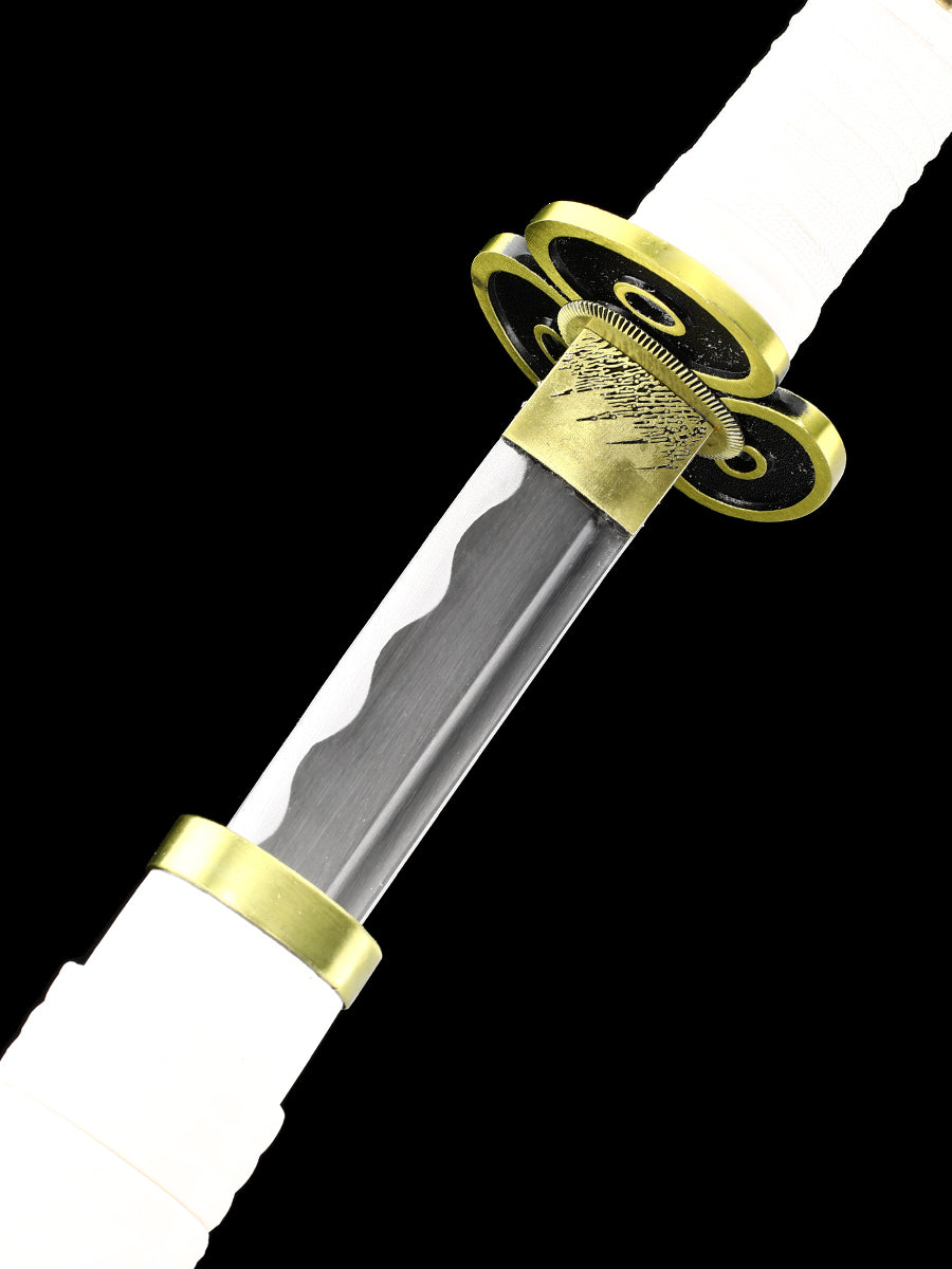 Role playing Samurai sword 1060 steel made white