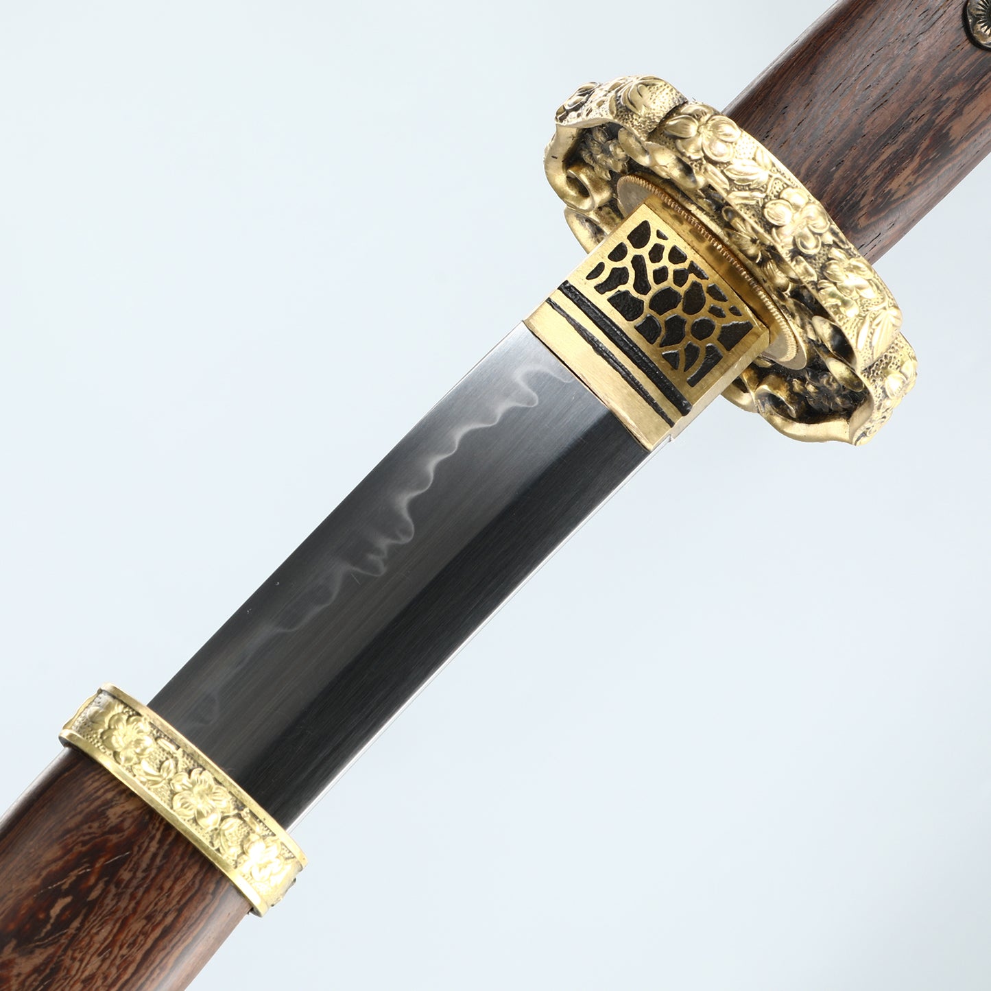 Handmade Katana T10 Steel Samurai Japanese Real Sword Chicken Wing Wooden Sheath Knife Full Tang Sharp