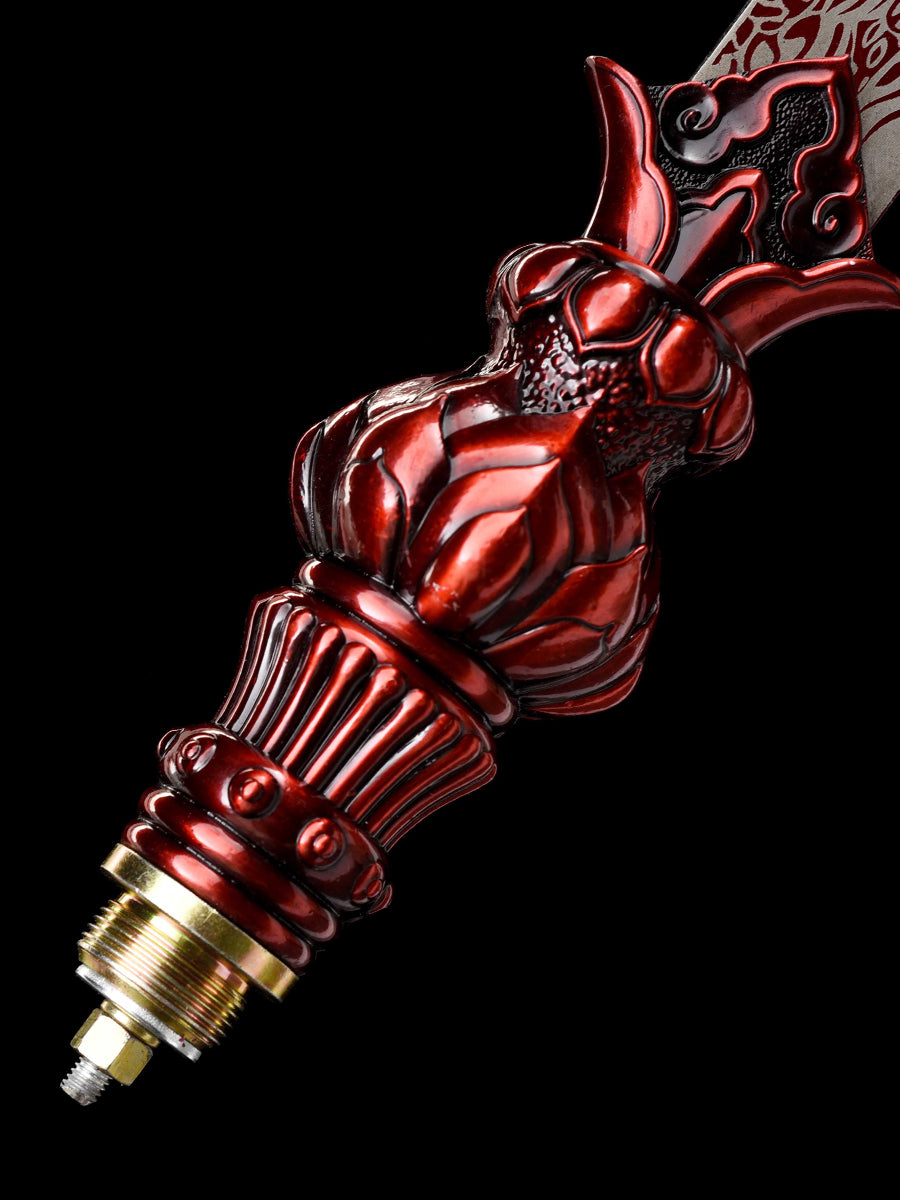 Eighteen weapons decoration collection, lotus spear red