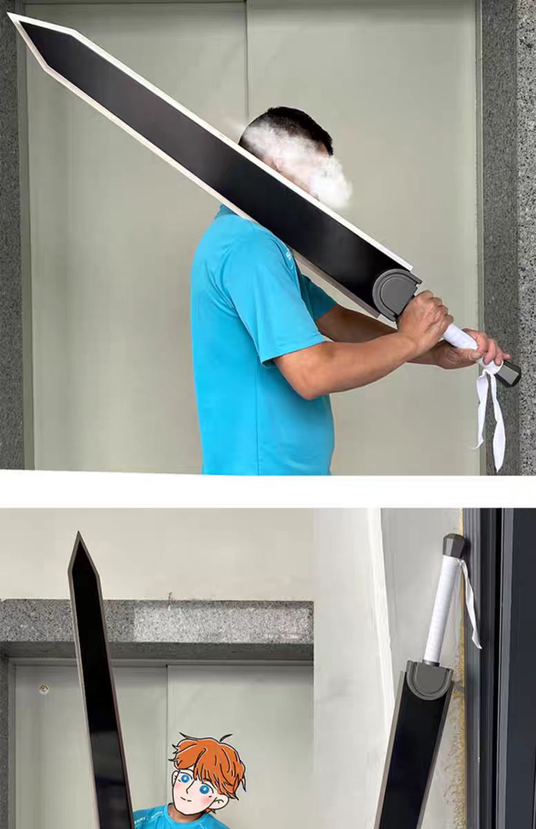(100)Gus Slaying Dragon Sword COS Sword Wind Legend Imprinted Warrior Gazi Heavy Sword Blade Weapon Anime Prop