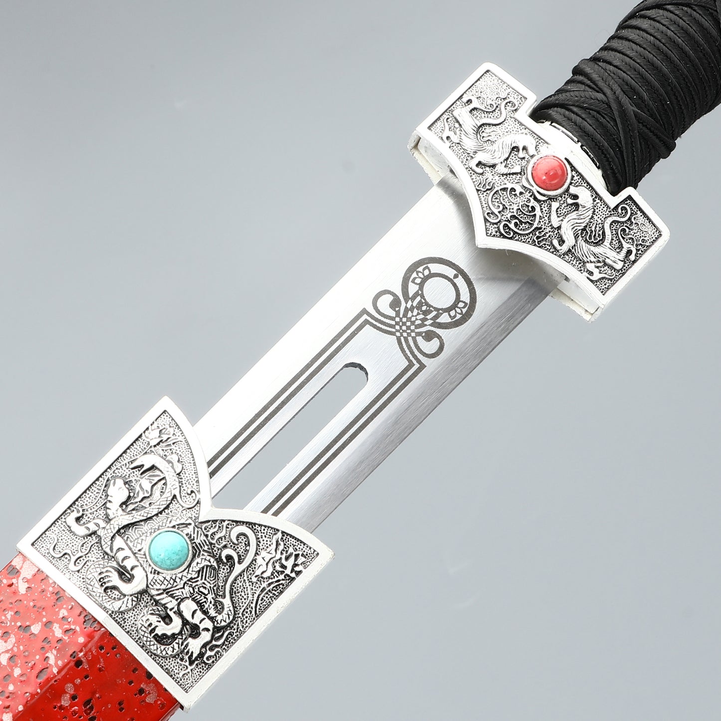 Hand crafted Han Dynasty collection gift sword made of 1095 steel with a red sheath