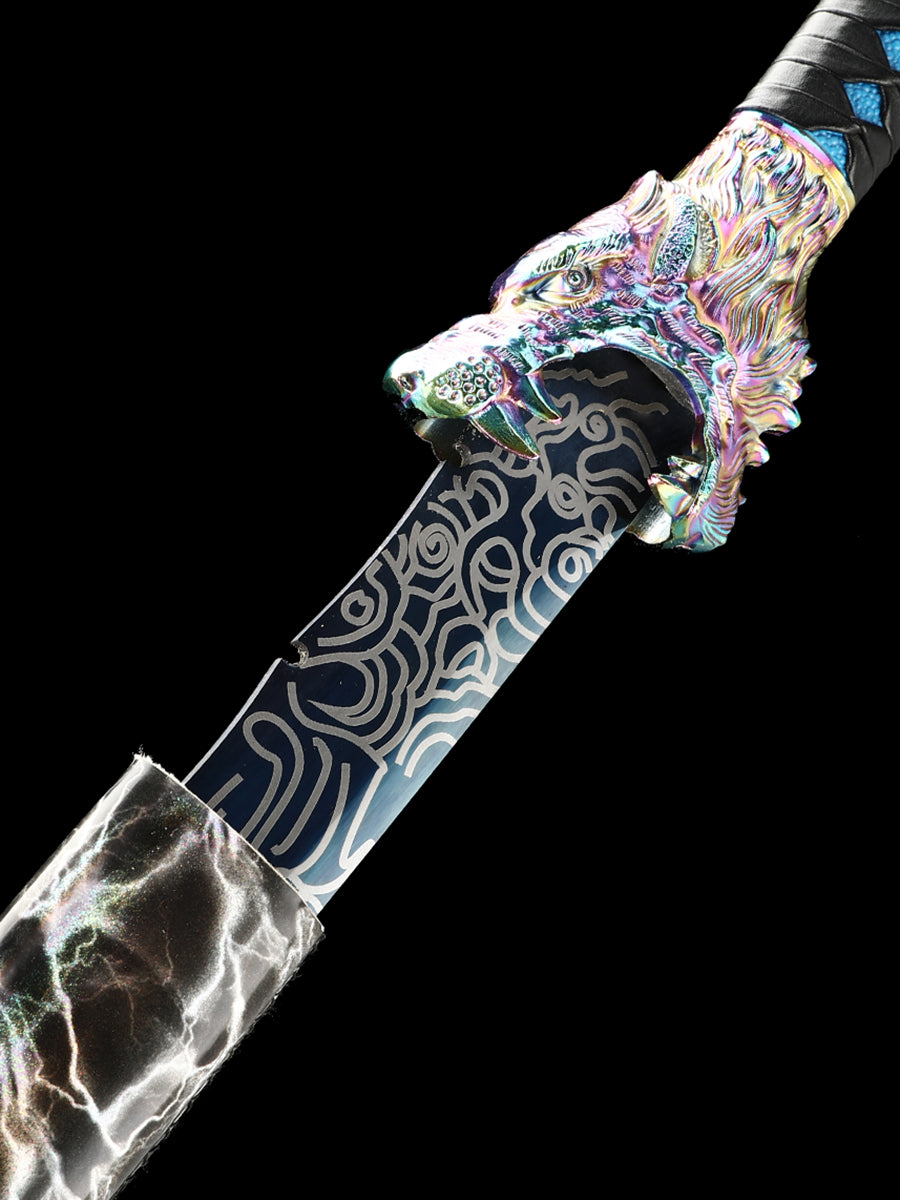 Hand forged long knife, machete, 1095 steel, handmade, collectible decorative knife