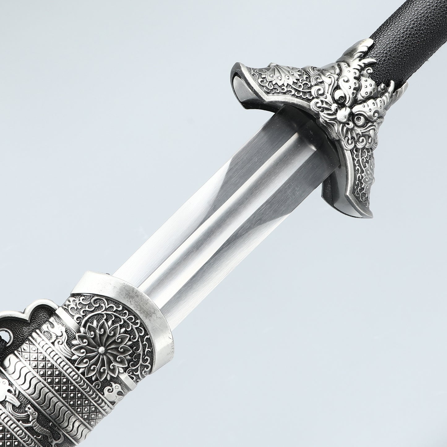 Handmade 1095 steel black scabbard for Chinese Han Dynasty swords