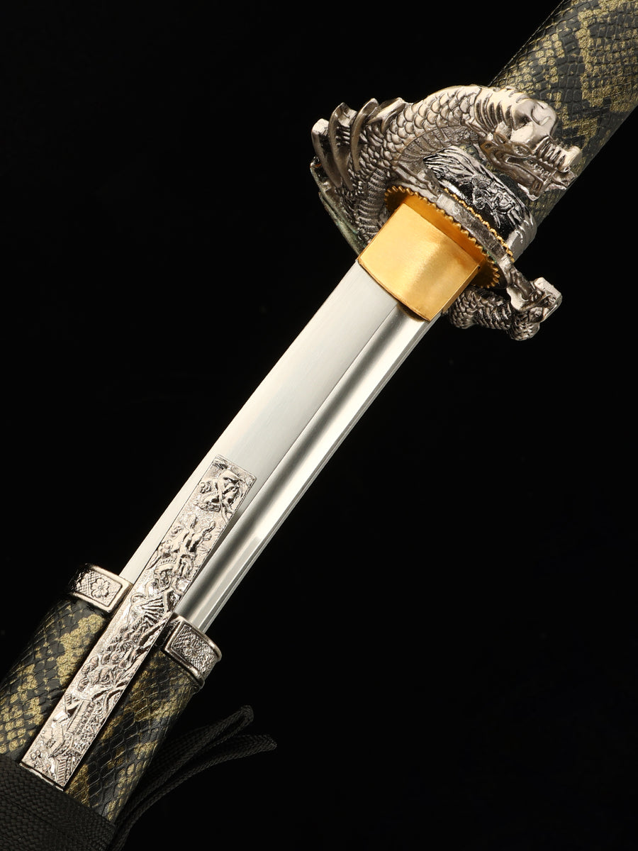 Handmade authentic Japanese samurai sword 1095 steel gray sword Tan exquisite gift