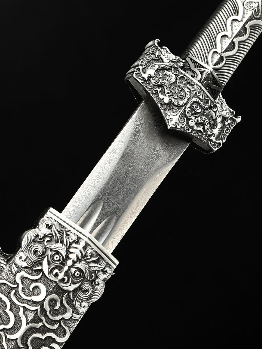 Chinese Sword Film and Television Sword Costume Collection Sword 1090 Steel Sheath Hand drawn Pattern(94)