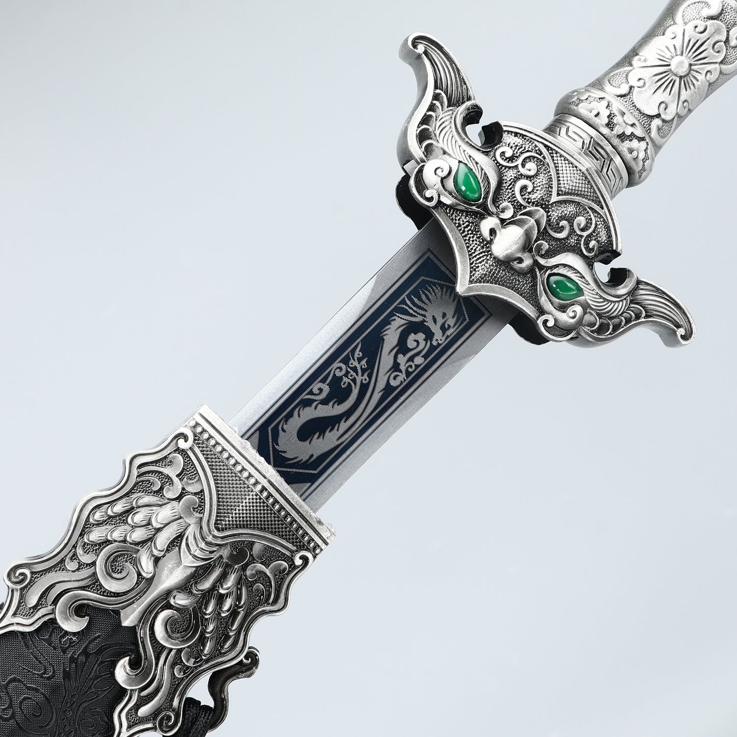 Chinese Double edged Sword Handmade 1095 Steel Red Sheath in Han Dynasty