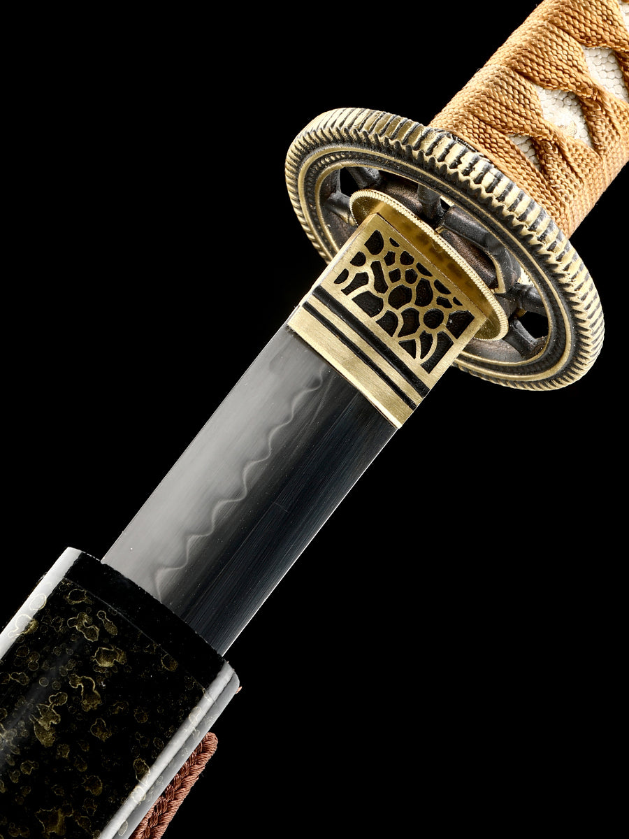 Japanese Real Sword Handmade Katana T10 Steel Samurai Hand drawn scabbard Knife Full Tang Sharp