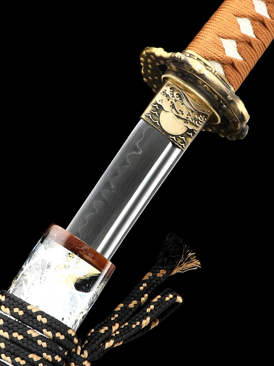 High end samurai sword Japanese sword all copper sword Tan exquisite scabbard combat preparation