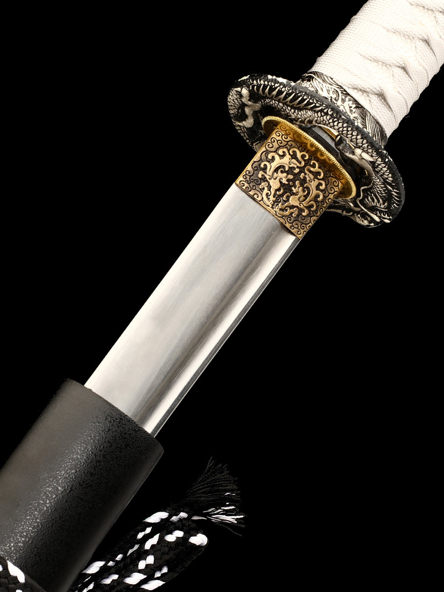 Katana Handmade Japanese Samurai Sword 1060 high Carbon Cold Steel Full Tang Sharp Can Cut Bamboo Trees
