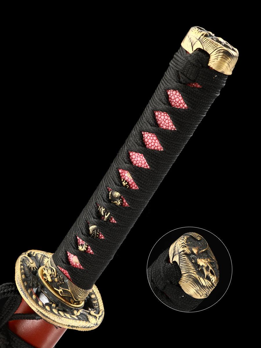 Advanced Samurai Handmade Katana Dama Steel Handmade Forging All Tang Dynasty