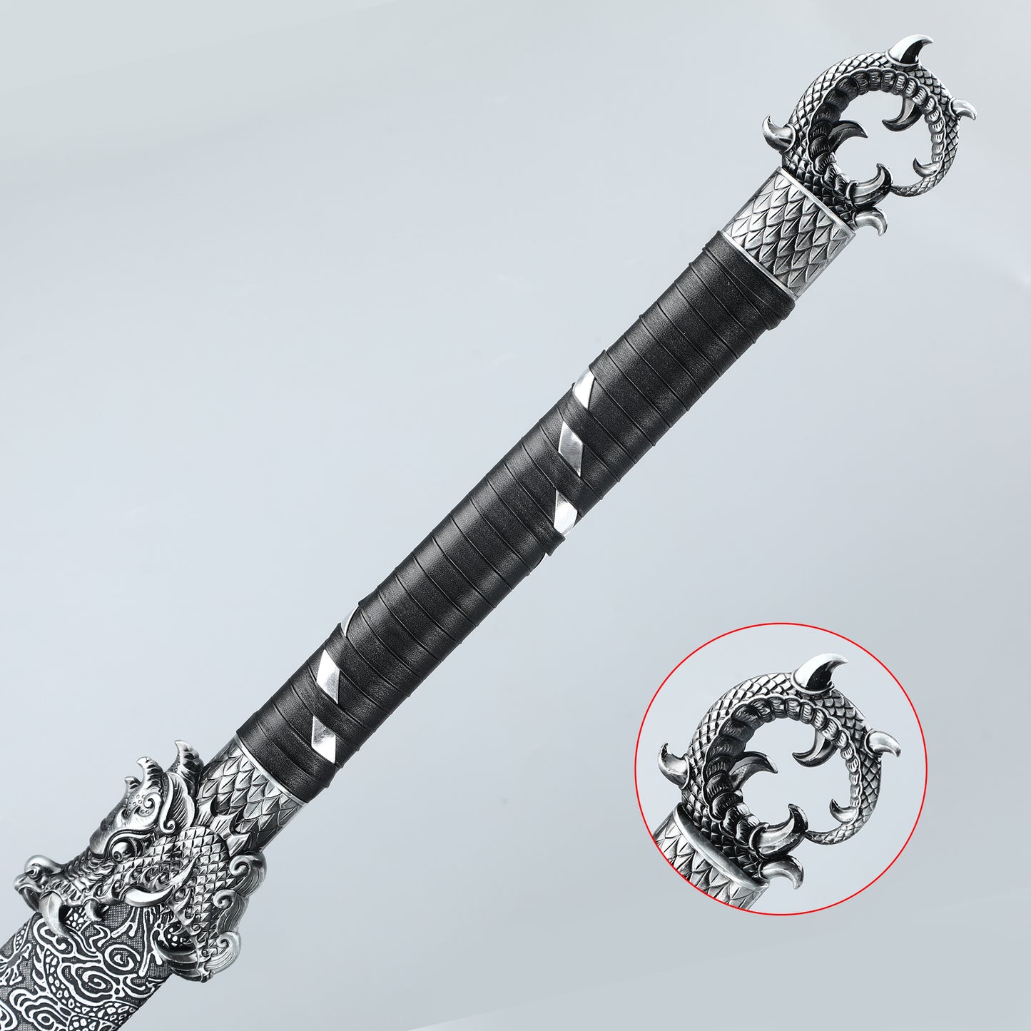 Chinese Sword Tang Dynasty Blade Carbon Steel Edge Lika Dragon Pattern Sheath(TD004)