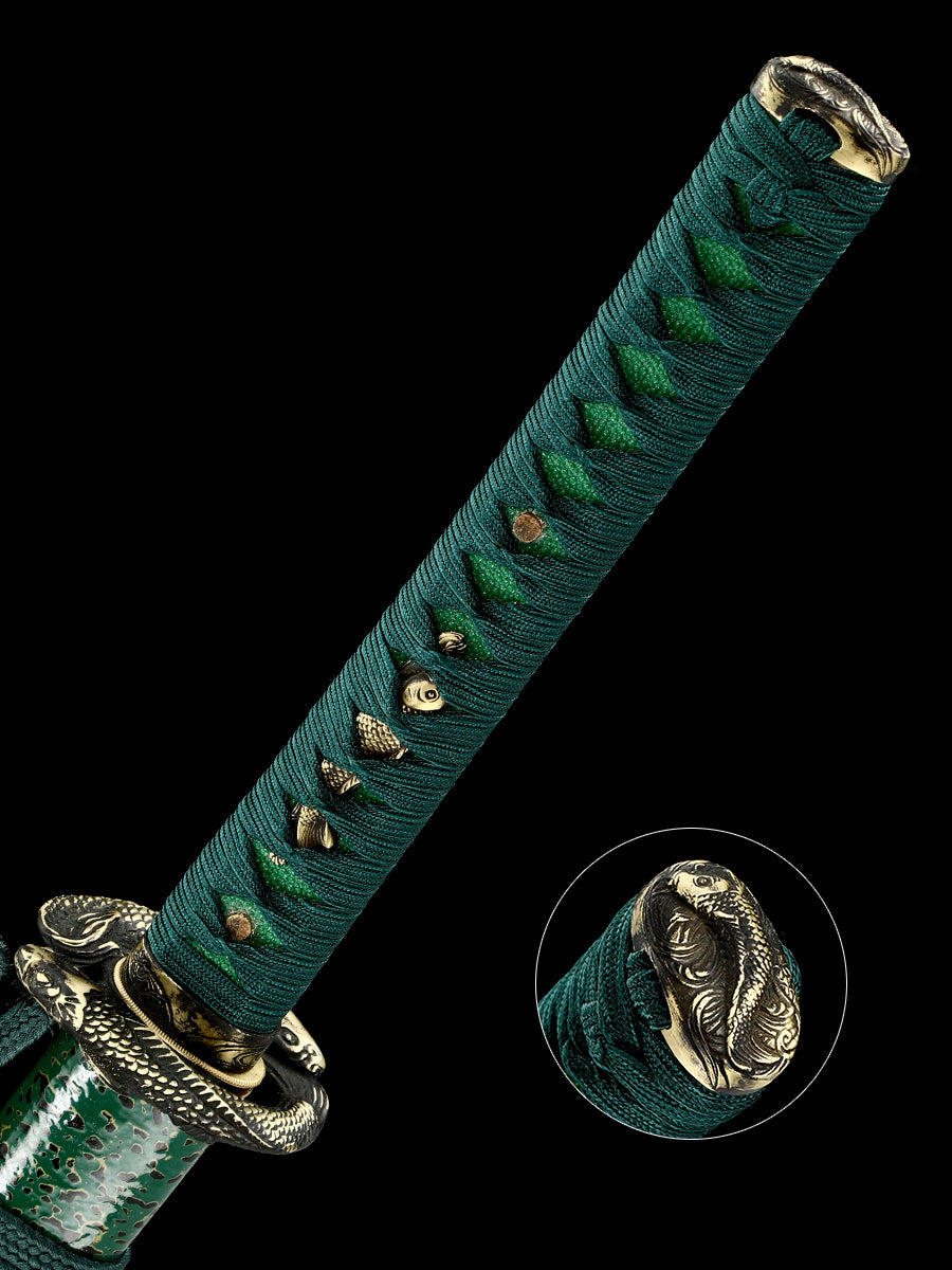 Japanese samurai sword hand forged Damascus steel