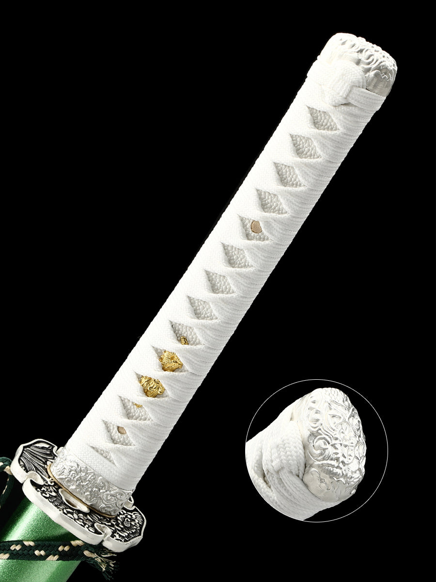 Japanese Katana 1095 steel hand polished mirror blade Hand drawn scabbard sharp combat readiness(81