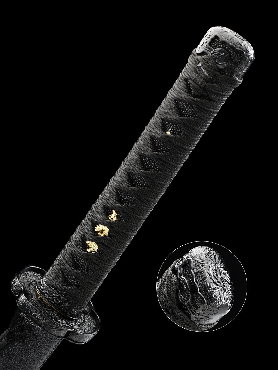 (3)The real katana sword with the blue body tachi