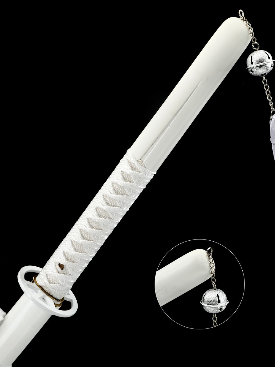 (6)Sleeve white Tang katana 1060T10 High Carbon Steel Sharp Practical authentic Japanese katana cosplay