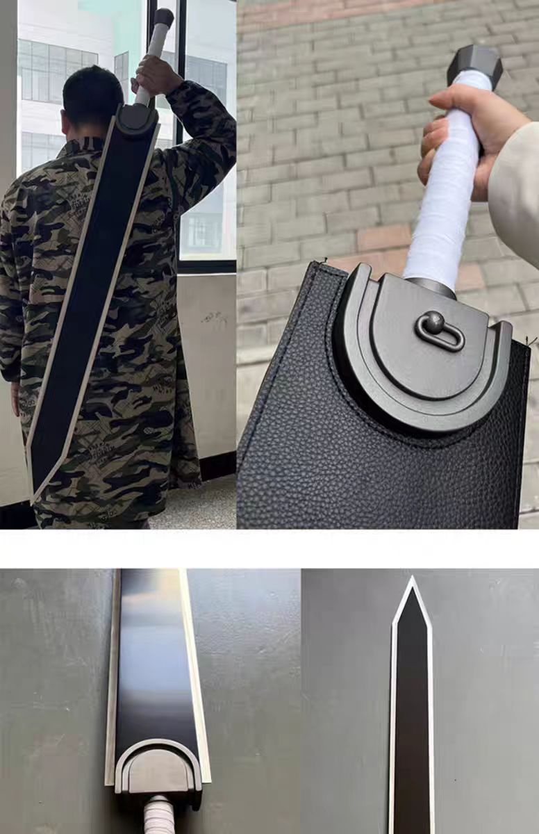 (100)Gus Slaying Dragon Sword COS Sword Wind Legend Imprinted Warrior Gazi Heavy Sword Blade Weapon Anime Prop