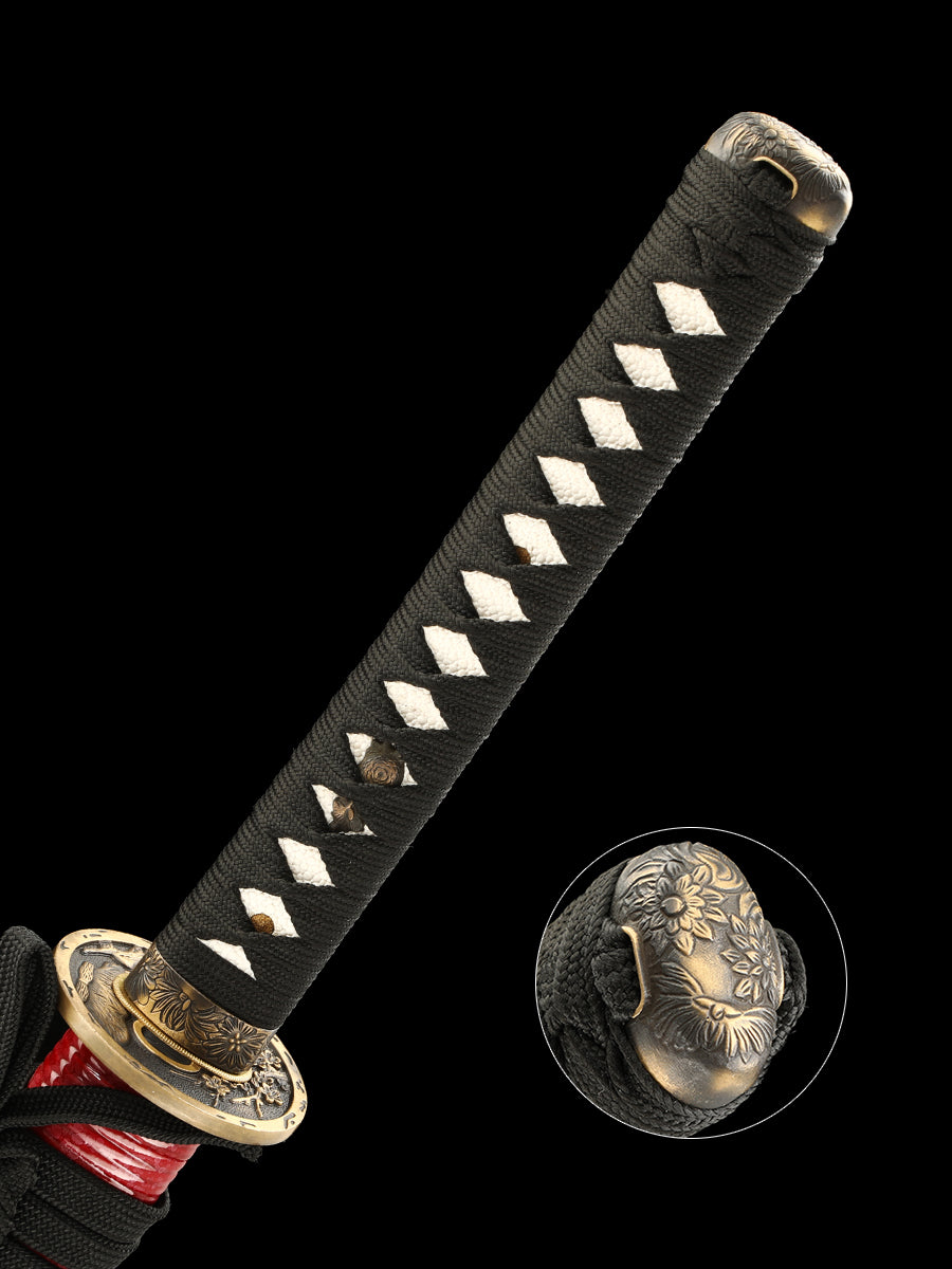 (27)Hand-made Japanese katana T10 steel blade