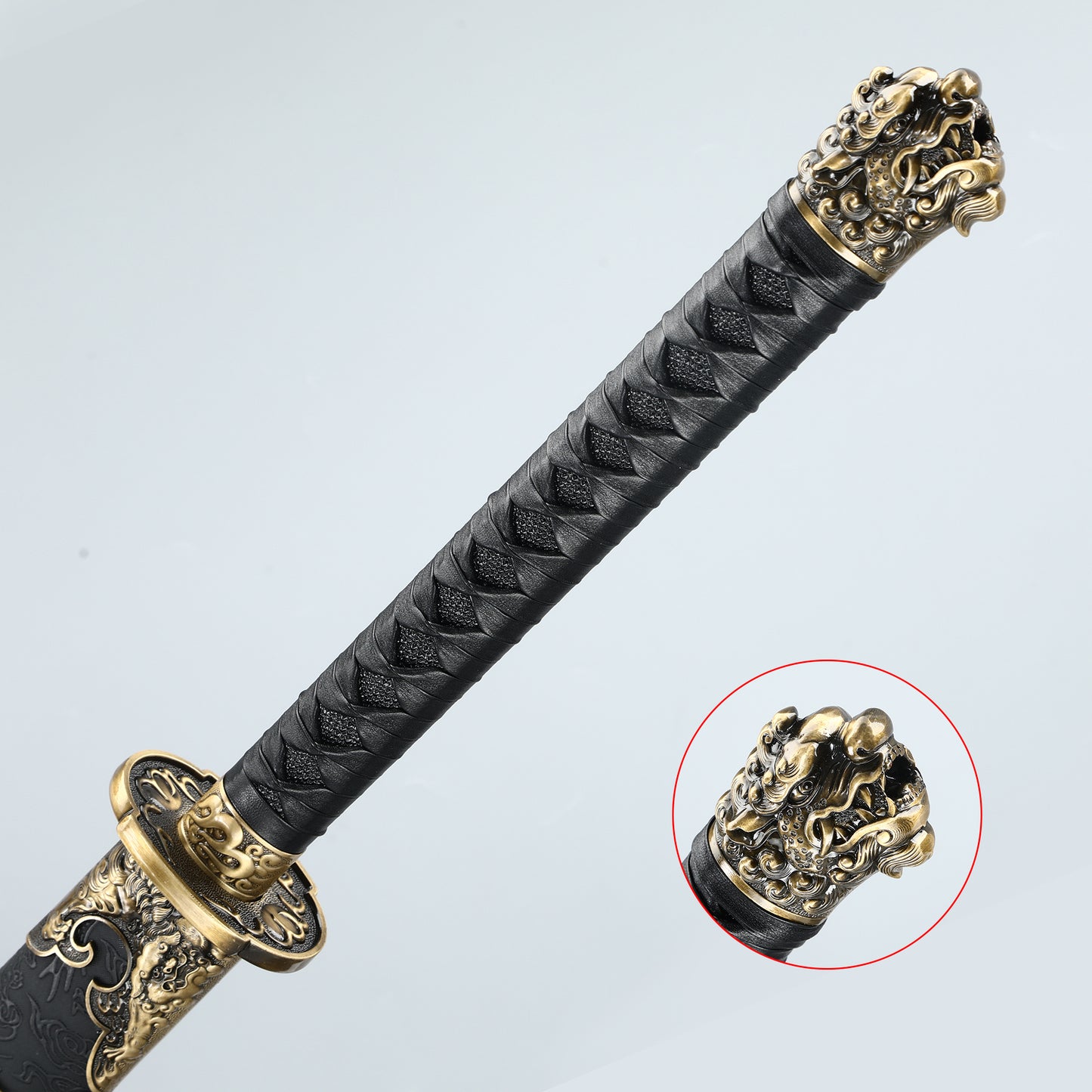 Chinese Sword Tang Dynasty Sword High Carbon Steel Dragon Pattern Sheath