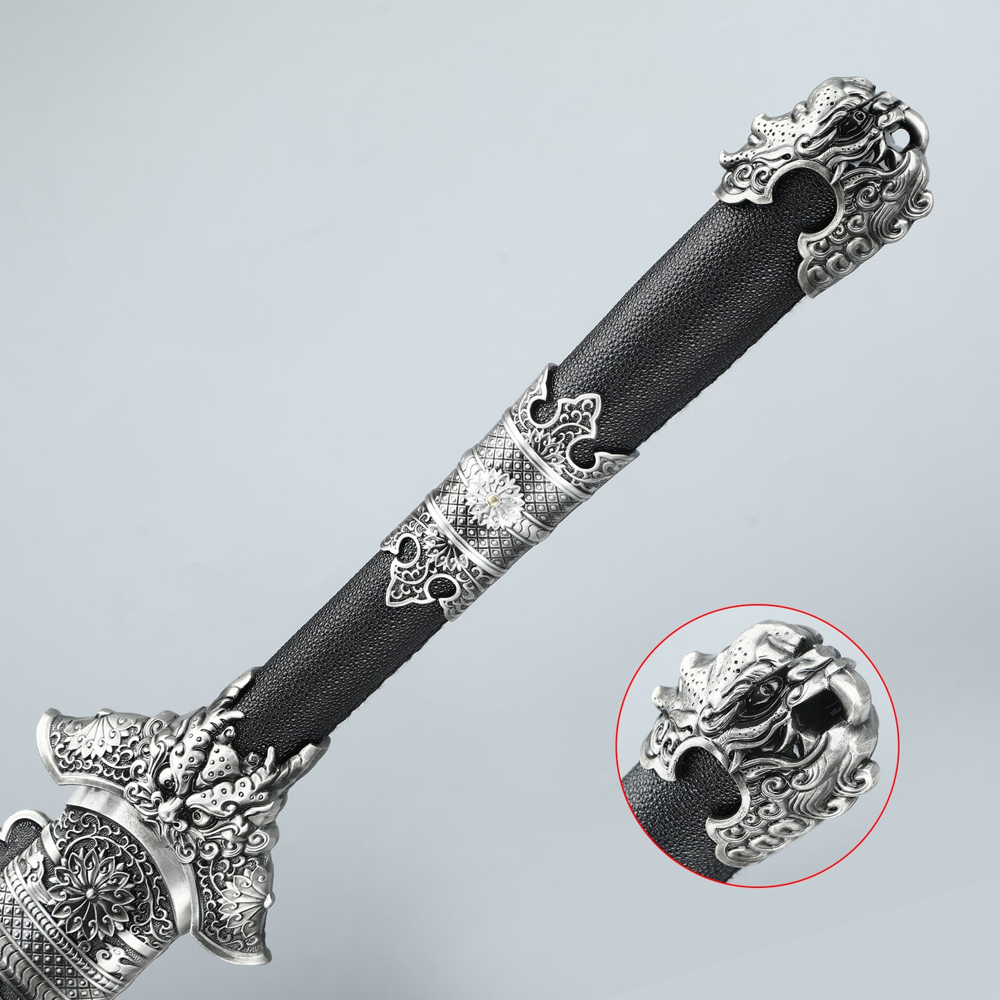 Handmade 1095 steel black scabbard for Chinese Han Dynasty swords
