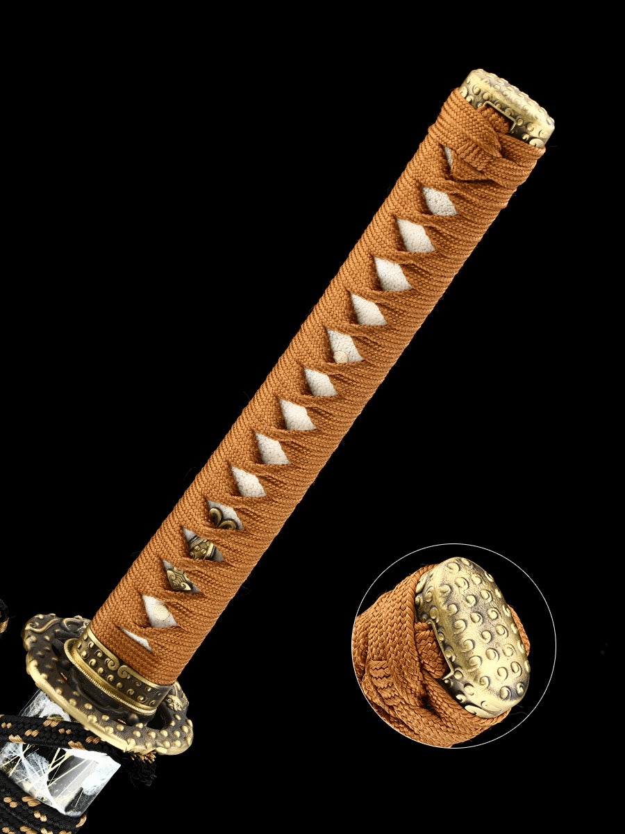 High end samurai sword Japanese sword all copper sword Tan exquisite scabbard combat preparation